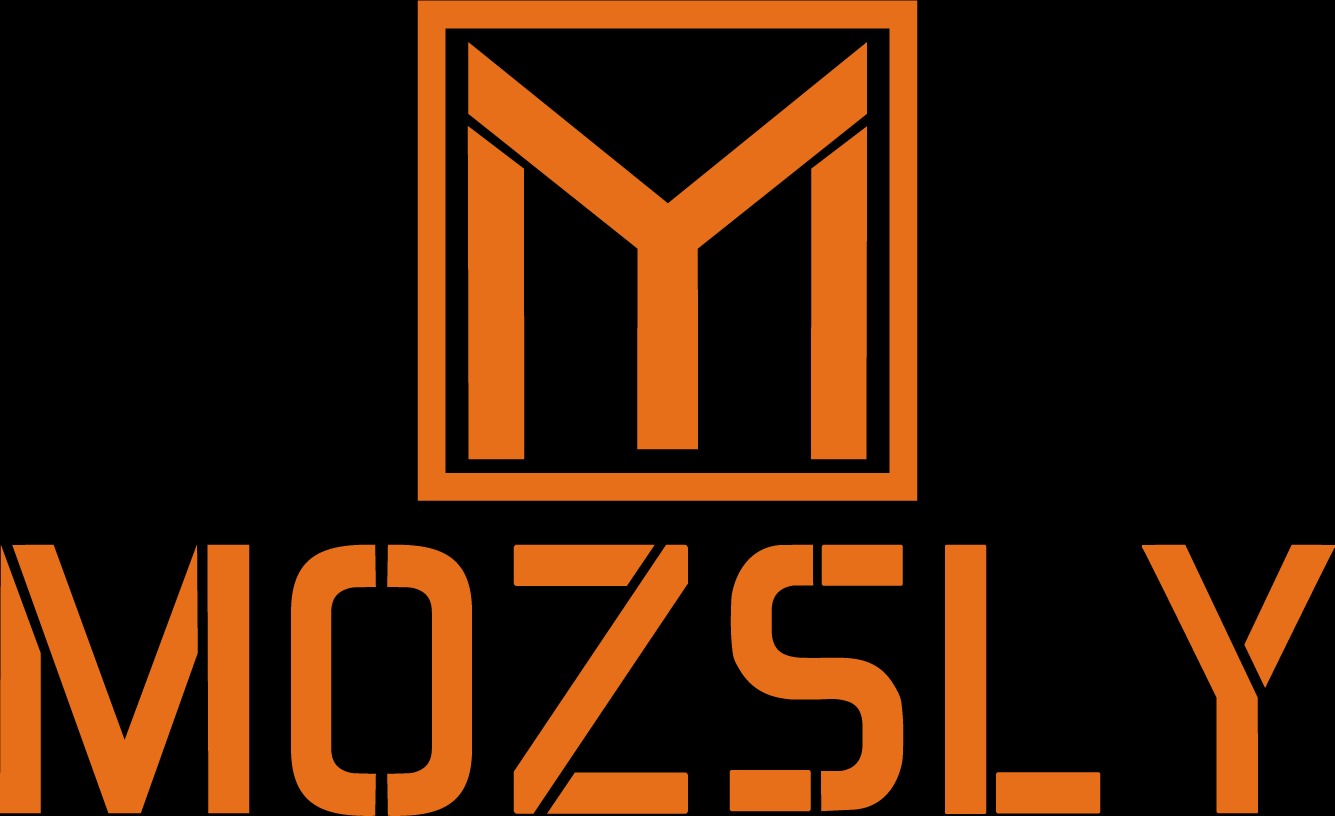Official logo for Mozsly adjustable standing desks and ergonomic home office furniture